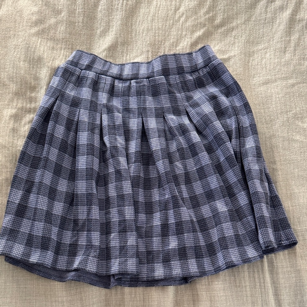 Elodie Checkered Skater Skirt in Black and White